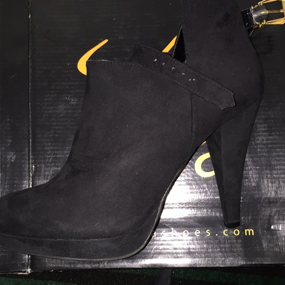**REDUCED**Suede High Heeled Bootie - Picture 3 of 4